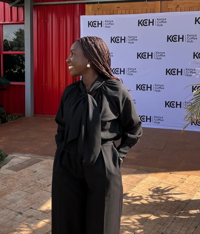 Salome Bisau at a Kenya Coffee Hub event in Nairobi
